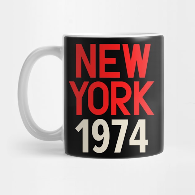 Iconic New York Birth Year Series: Timeless Typography - New York 1974 by Boogosh